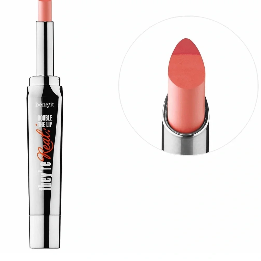 Benefit Cosmetics Double the Lip Lipstick & Liner Bundle of 2 Travel Size New